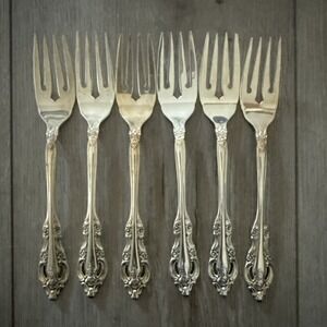 Silver Artistry Community Silverplate Set of 6 Salad Forks 1965